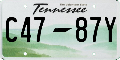 TN license plate C4787Y