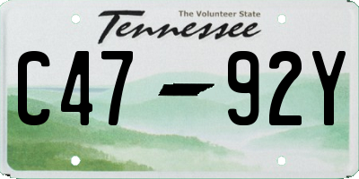 TN license plate C4792Y