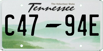 TN license plate C4794E