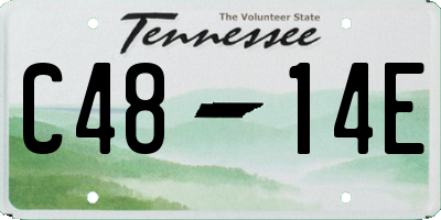 TN license plate C4814E