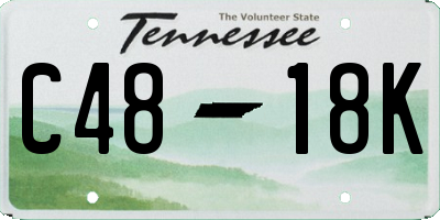 TN license plate C4818K