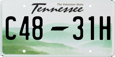 TN license plate C4831H
