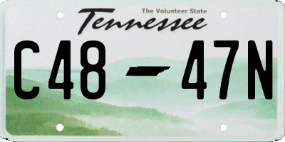 TN license plate C4847N