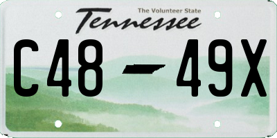 TN license plate C4849X