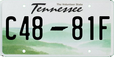 TN license plate C4881F