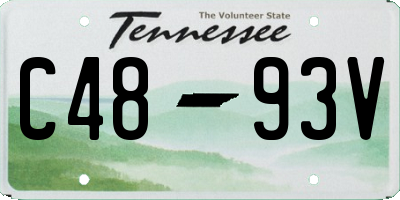 TN license plate C4893V