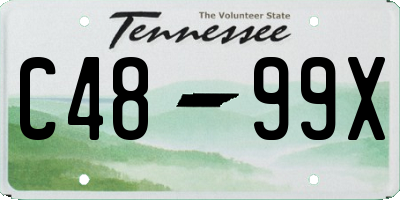 TN license plate C4899X