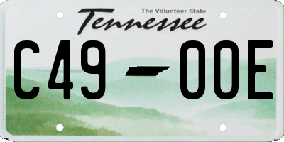 TN license plate C4900E