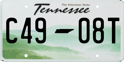 TN license plate C4908T