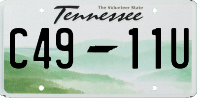 TN license plate C4911U