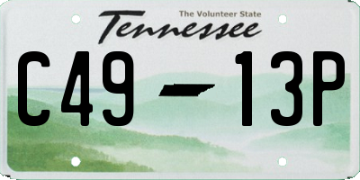 TN license plate C4913P