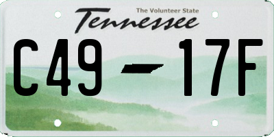 TN license plate C4917F