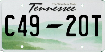 TN license plate C4920T
