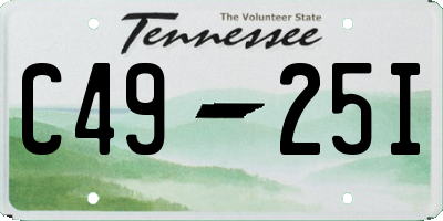 TN license plate C4925I