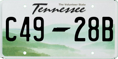 TN license plate C4928B