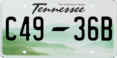 TN license plate C4936B