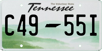 TN license plate C4955I