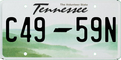 TN license plate C4959N