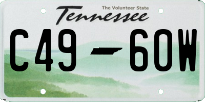 TN license plate C4960W