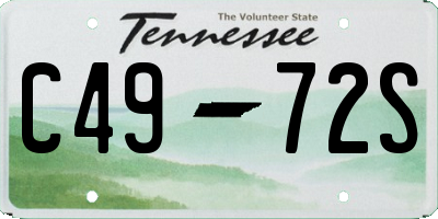 TN license plate C4972S