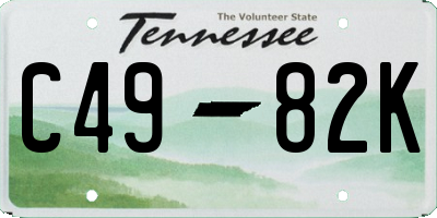 TN license plate C4982K