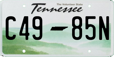 TN license plate C4985N