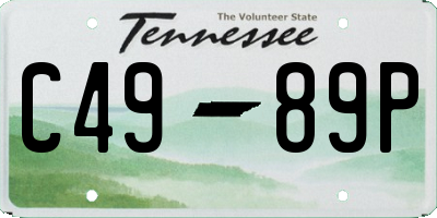 TN license plate C4989P