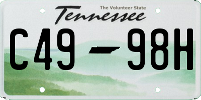 TN license plate C4998H