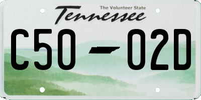 TN license plate C5002D