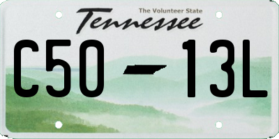 TN license plate C5013L