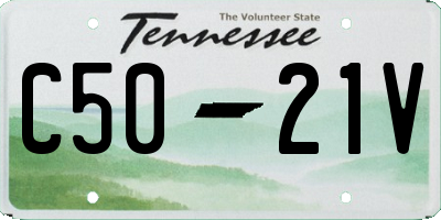 TN license plate C5021V