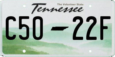 TN license plate C5022F
