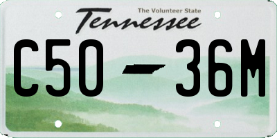 TN license plate C5036M