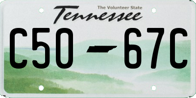 TN license plate C5067C