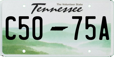 TN license plate C5075A