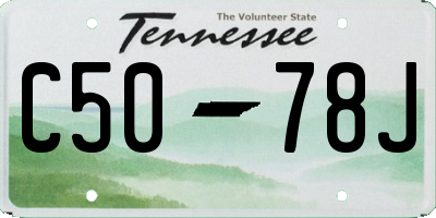 TN license plate C5078J