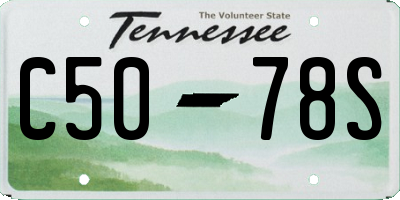 TN license plate C5078S