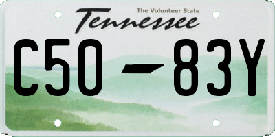 TN license plate C5083Y