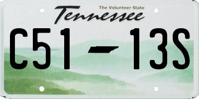 TN license plate C5113S