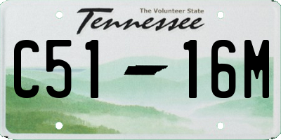TN license plate C5116M