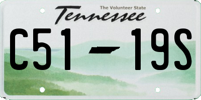 TN license plate C5119S