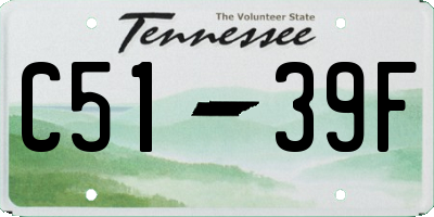 TN license plate C5139F