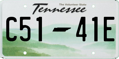 TN license plate C5141E