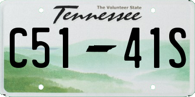TN license plate C5141S