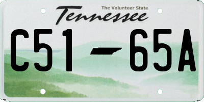 TN license plate C5165A