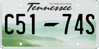 TN license plate C5174S