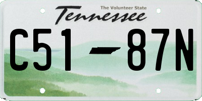 TN license plate C5187N