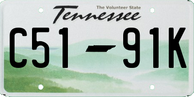 TN license plate C5191K