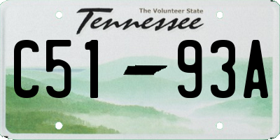 TN license plate C5193A