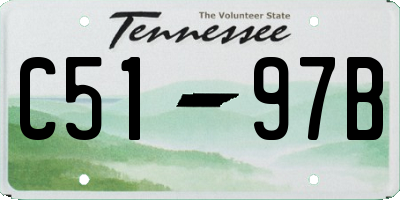 TN license plate C5197B